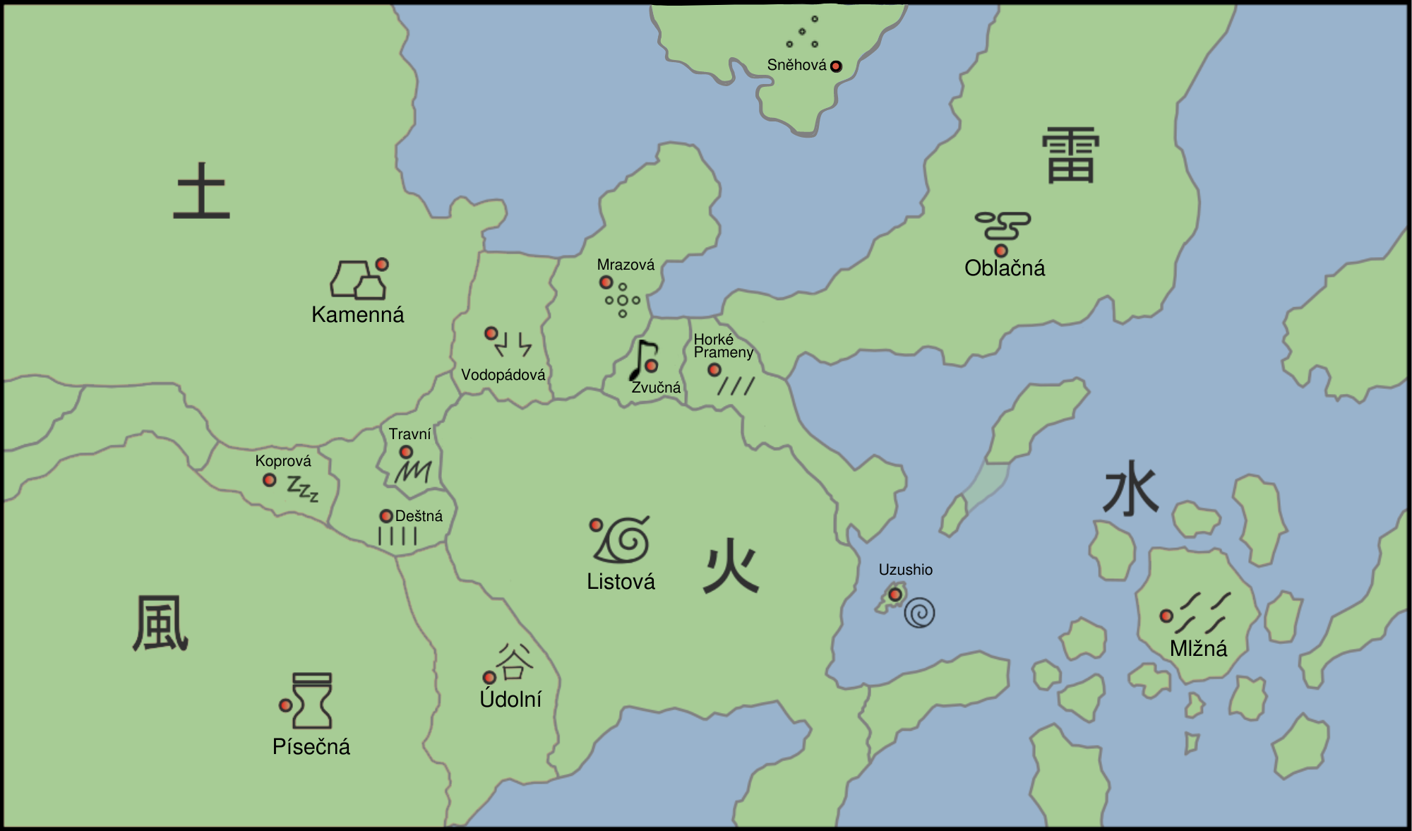 Mapa světa shinobi
